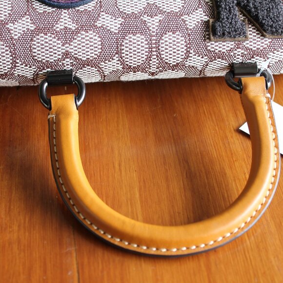 NWT Rogue Top Handle in Signature Textile Jacuard with Varsity Patches. - Picture 8 of 14